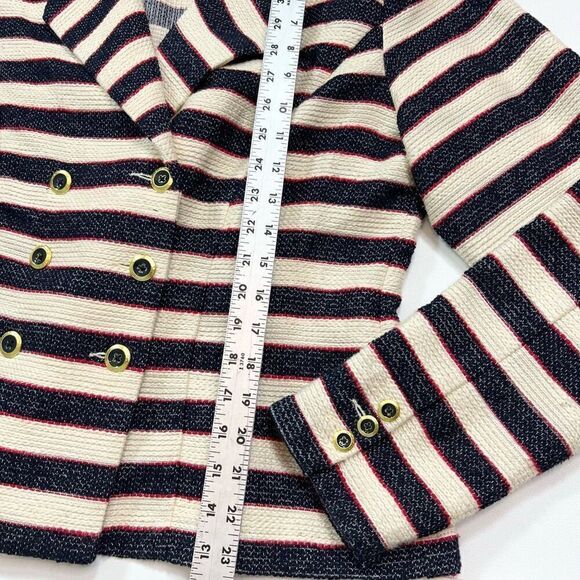 Cabi Love Jacket Blazer Women 10 Carol Collection Striped Cruise Double Breasted - Picture 6 of 10